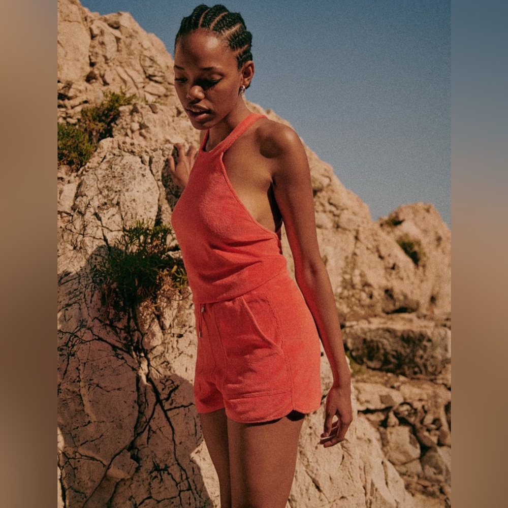 Sezane Mischa Jumpsuit Coral - Size M